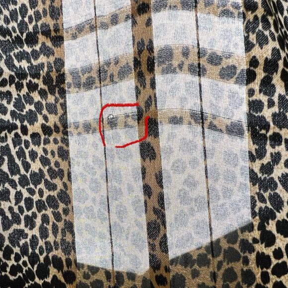 Womens Animal Print Scarf Brown Black Tonal Colors Soft Drape Rectangle 15x57 - Picture 10 of 11